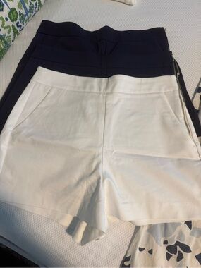 Lilly Pulitzer Navy and White High-Waist Shorts Bundle- 1 Navy/1 White size 14